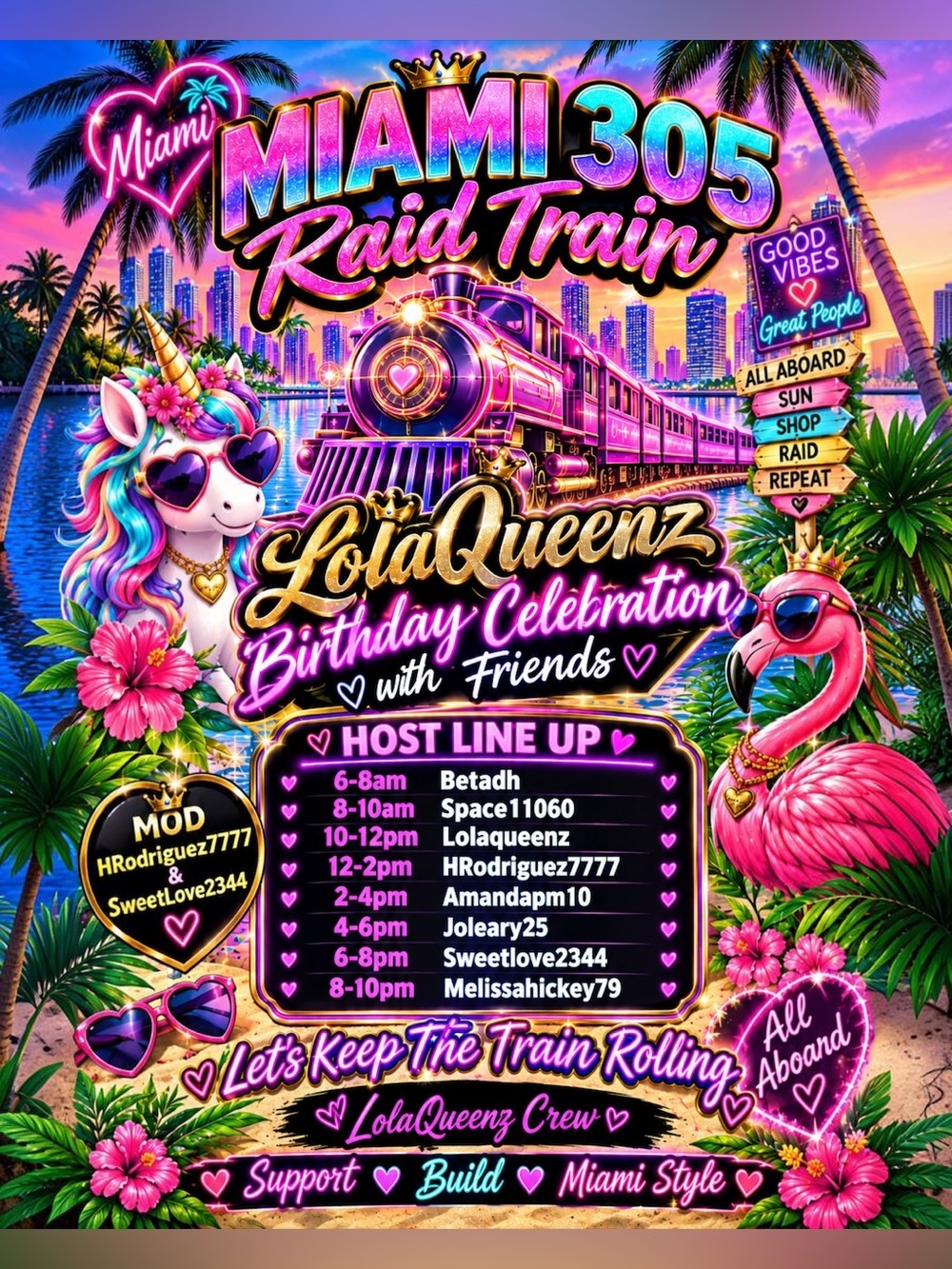 🎉 💃🏻🙌🏼 Miami 305 Raid 🚂💃🏻🎉